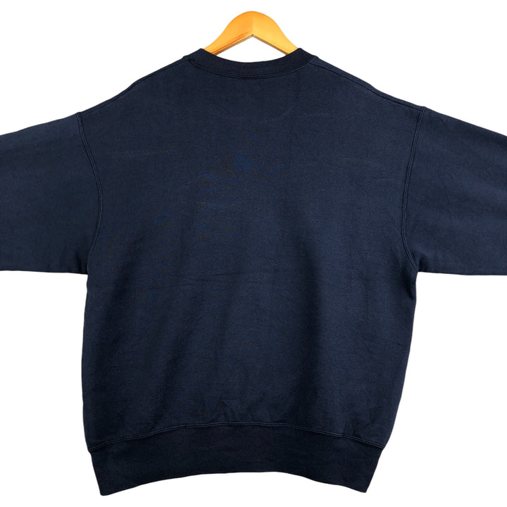 90'S BVD plain blank sweatshirt, sweatshirt, made in USA, men's XL size, vintage cotton navy blue type Vintage Second Hand