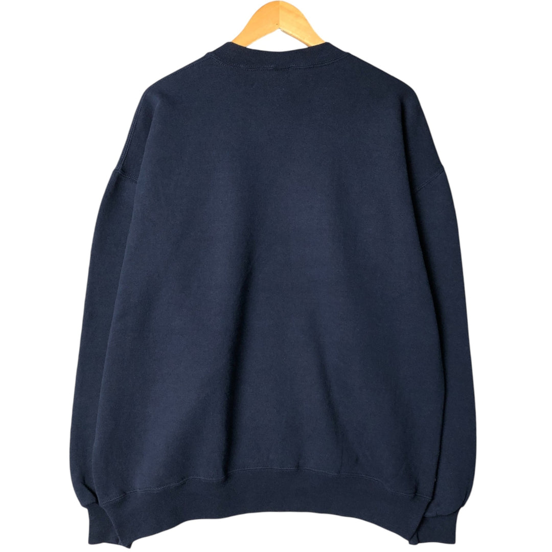 90'S Russell plain blank sweatshirt, sweatshirt, men's XL size, vintage cotton navy blue type Vintage Second Hand