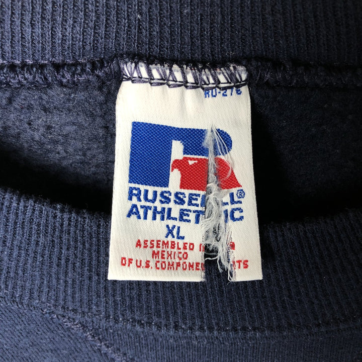 90'S Russell plain blank sweatshirt, sweatshirt, men's XL size, vintage cotton navy blue type Vintage Second Hand