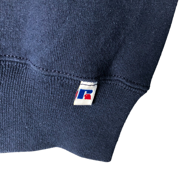 90'S Russell plain blank sweatshirt, sweatshirt, men's XL size, vintage cotton navy blue type Vintage Second Hand