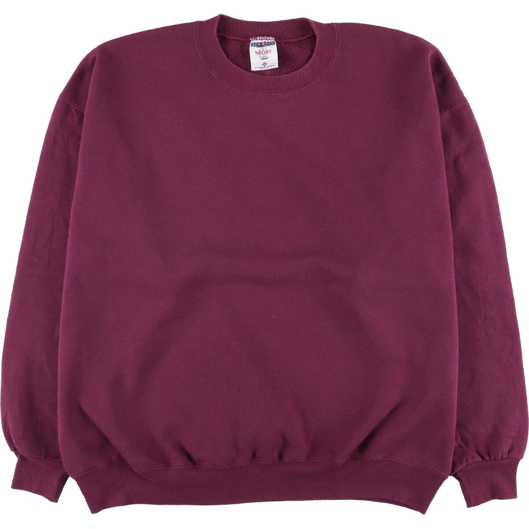 90'S Jerzees Plain Blank Sweatshirt Trainer Made in USA Men's XL Vintage cotton Purple type red-purple Vintage Second Hand