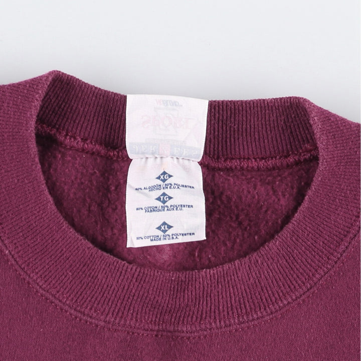 90'S Jerzees Plain Blank Sweatshirt Trainer Made in USA Men's XL Vintage cotton Purple type red-purple Vintage Second Hand