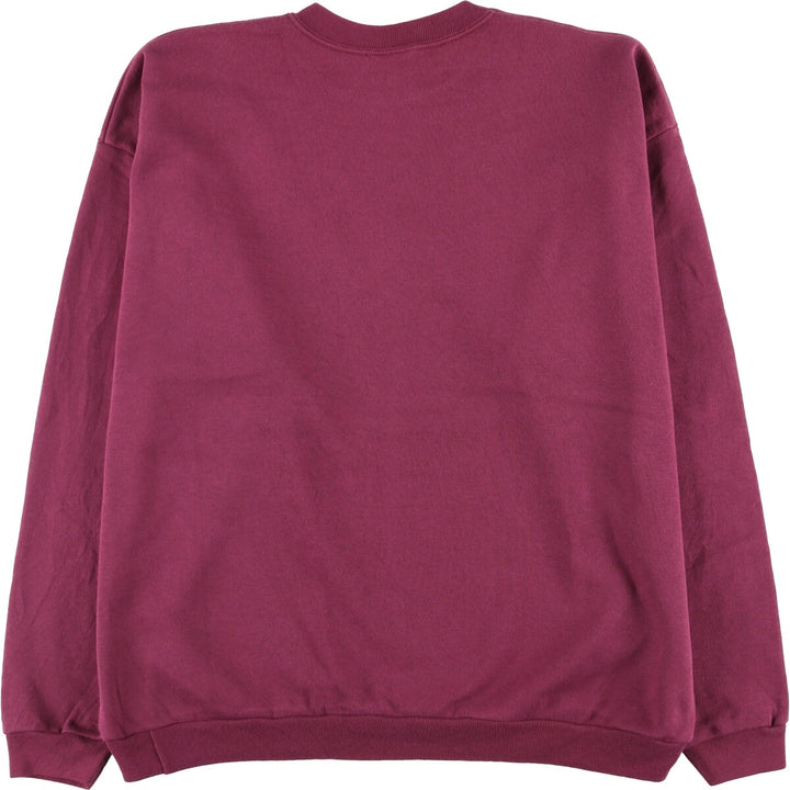 Fashion Gear Solid Color Blank Sweatshirt, Made in USA, Men's XXL cotton Red type red-purple Vintage Second Hand