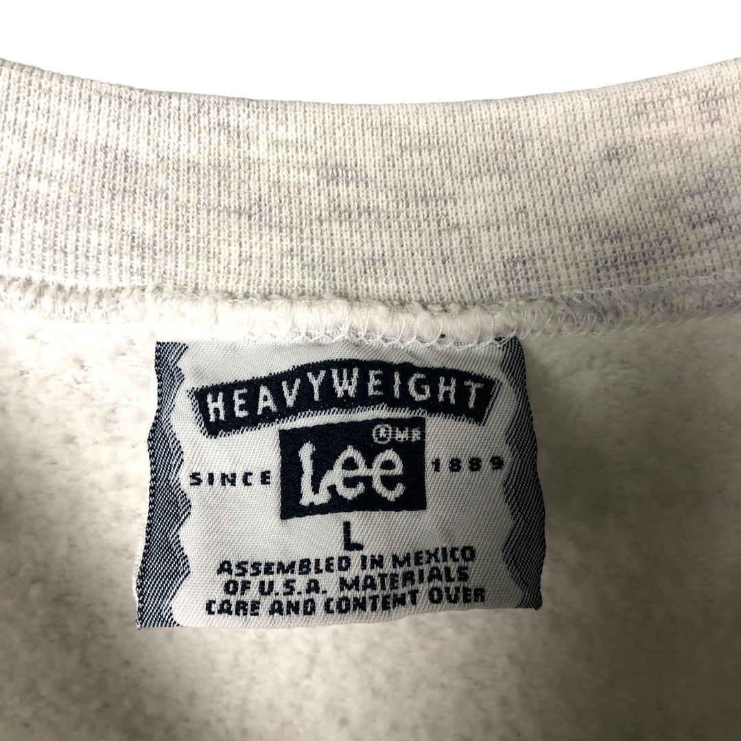 Vintage Lee Heavy Weight Solid Color Sweatshirt (Men's Size L) from the 90s-00s cotton white type Vintage Second Hand