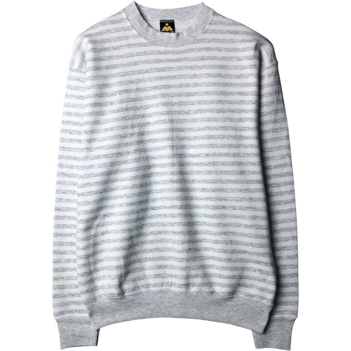 Vintage 90'S HLMILLER GOLD striped sweatshirt, USA-made, men's size M. cotton gray type Vintage Second Hand