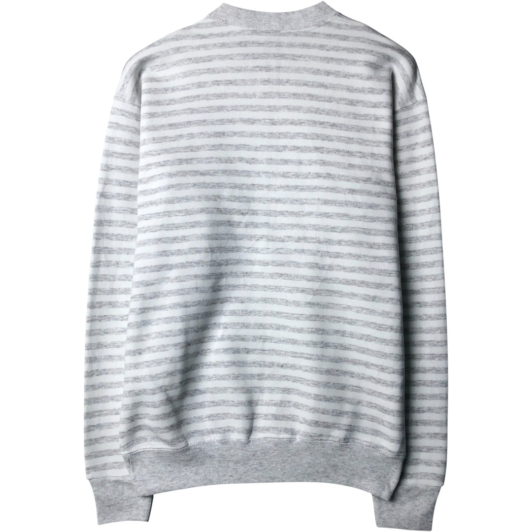 Vintage 90'S HLMILLER GOLD striped sweatshirt, USA-made, men's size M. cotton gray type Vintage Second Hand