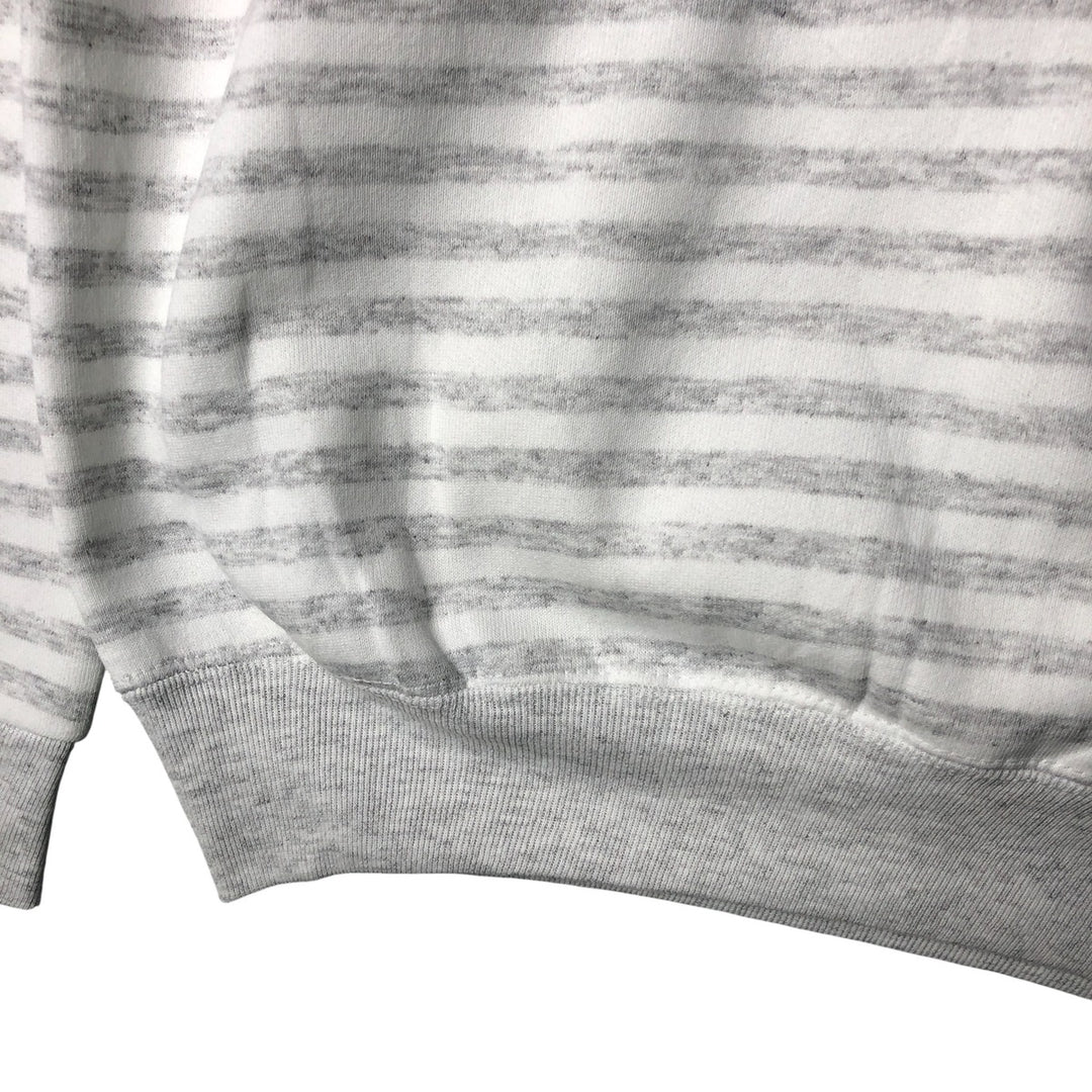 Vintage 90'S HLMILLER GOLD striped sweatshirt, USA-made, men's size M. cotton gray type Vintage Second Hand
