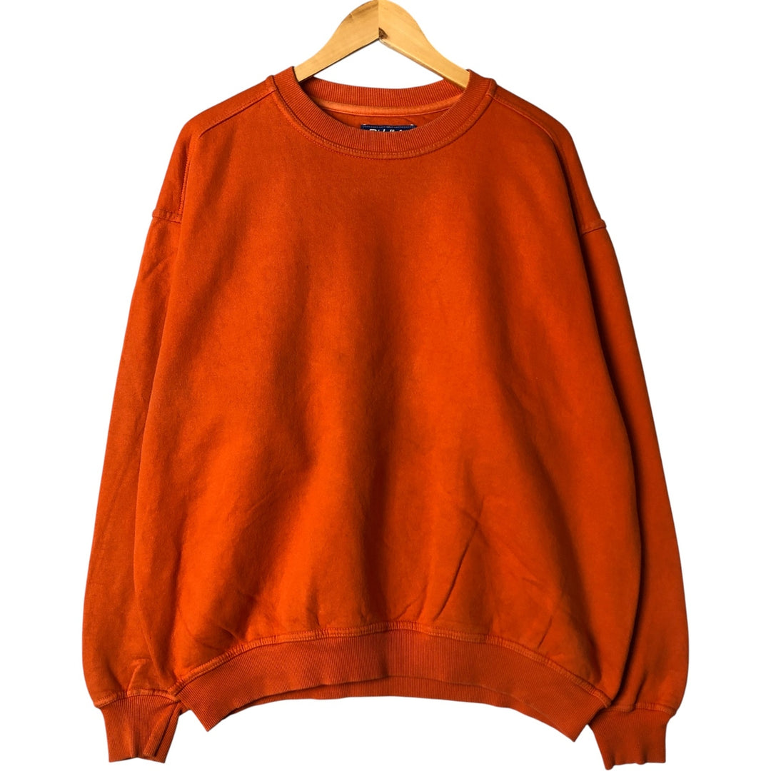 90'S Russell PLUMA plain blank sweatshirt, sweatshirt, men's XL size, vintage unclear orange type Vintage Second Hand