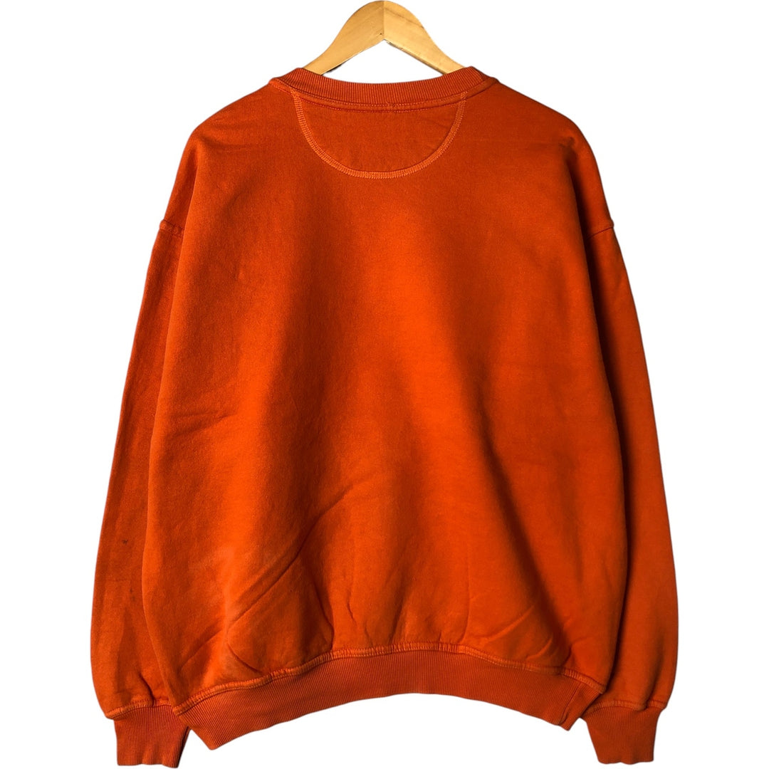 90'S Russell PLUMA plain blank sweatshirt, sweatshirt, men's XL size, vintage unclear orange type Vintage Second Hand