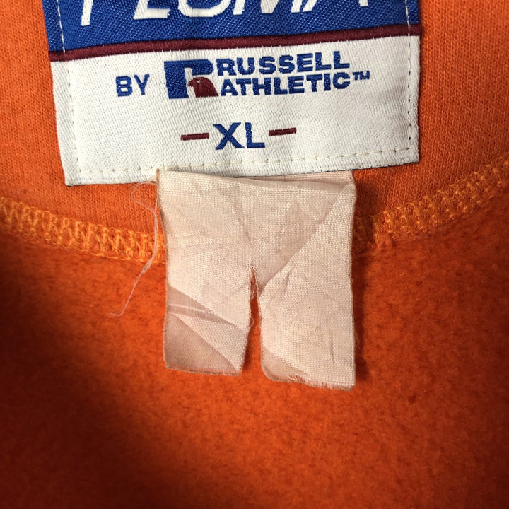 90'S Russell PLUMA plain blank sweatshirt, sweatshirt, men's XL size, vintage unclear orange type Vintage Second Hand