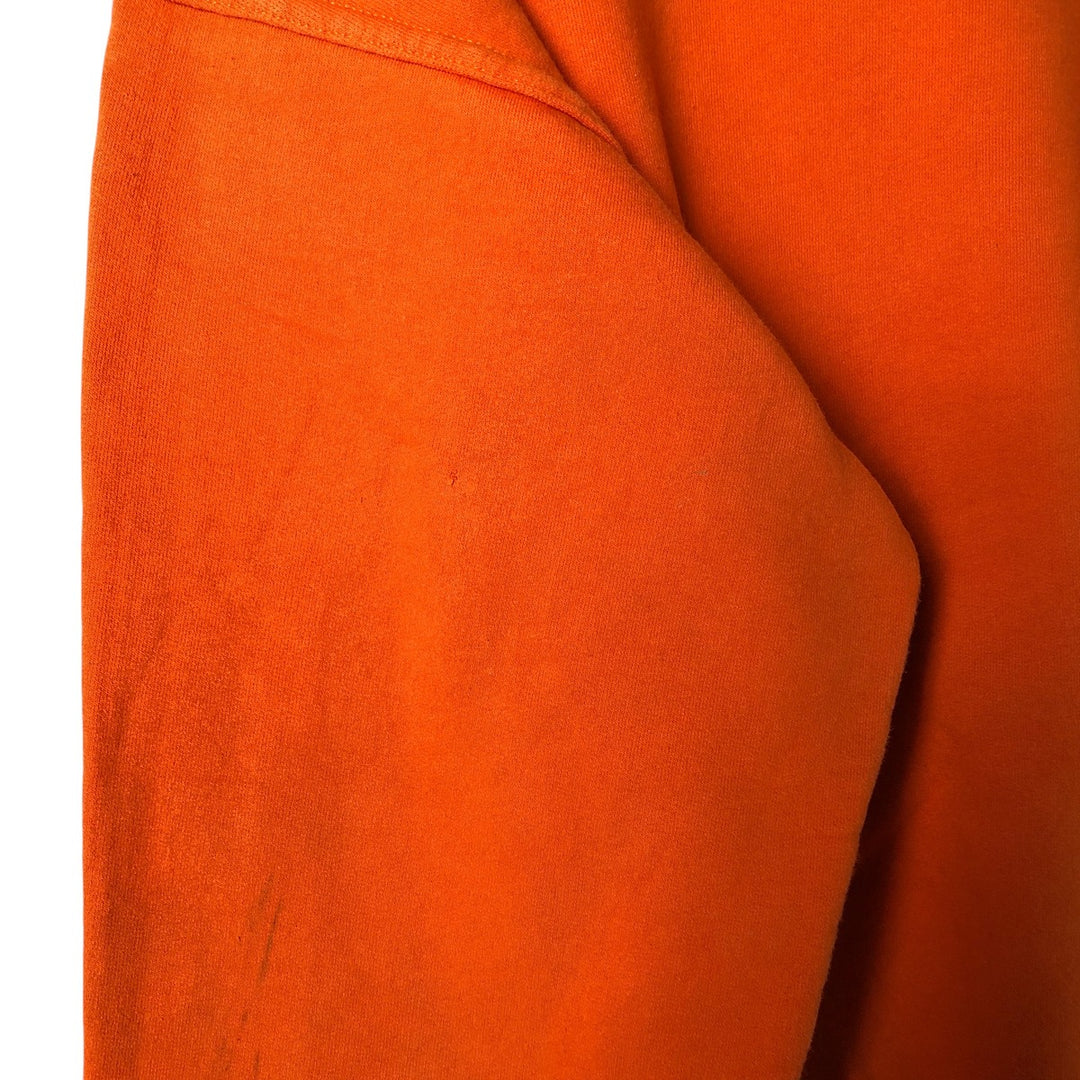 90'S Russell PLUMA plain blank sweatshirt, sweatshirt, men's XL size, vintage unclear orange type Vintage Second Hand