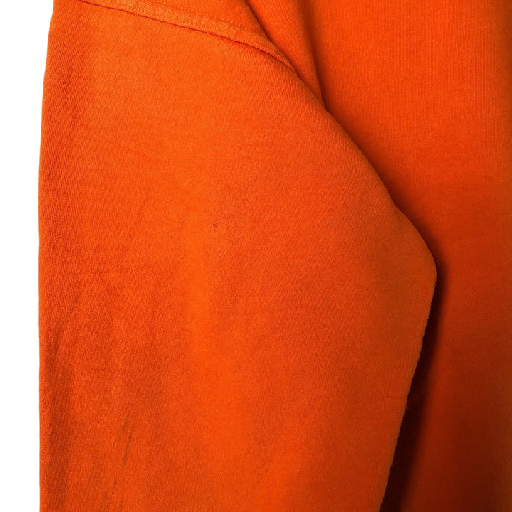 90'S Russell PLUMA plain blank sweatshirt, sweatshirt, men's XL size, vintage unclear orange type Vintage Second Hand