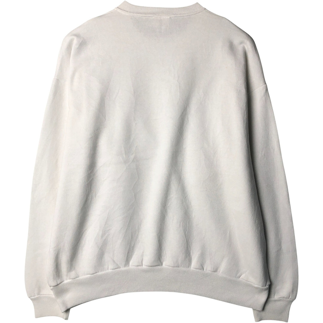 90'S Jerzees Plain Blank Sweatshirt Trainer Made in USA Men's XL Vintage cotton white type Vintage Second Hand
