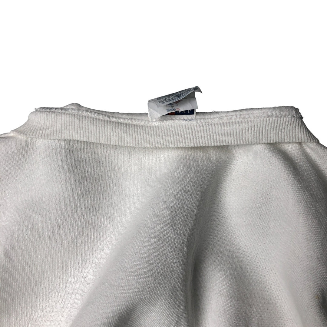 90'S Jerzees Plain Blank Sweatshirt Trainer Made in USA Men's XL Vintage cotton white type Vintage Second Hand