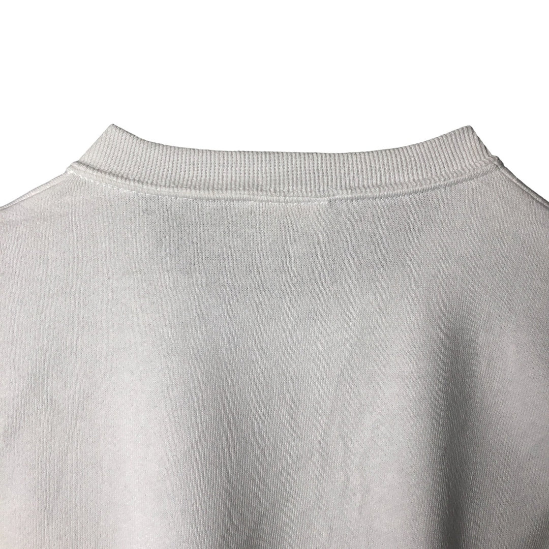 90'S Jerzees Plain Blank Sweatshirt Trainer Made in USA Men's XL Vintage cotton white type Vintage Second Hand