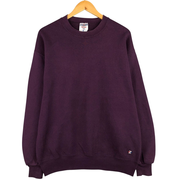 90'S Jerzees Plain Blank Sweatshirt Trainer Made in USA Men's Size L Vintage cotton purple type Vintage Second Hand