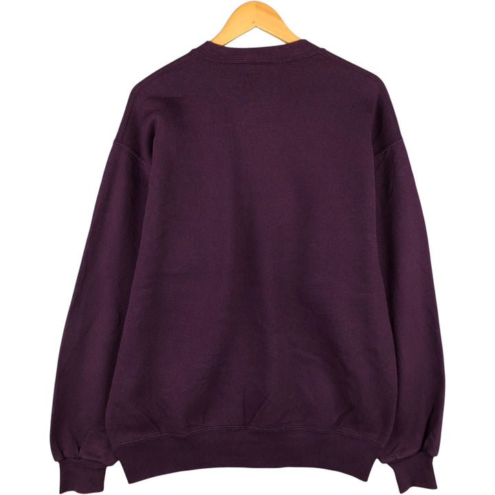 90'S Jerzees Plain Blank Sweatshirt Trainer Made in USA Men's Size L Vintage cotton purple type Vintage Second Hand