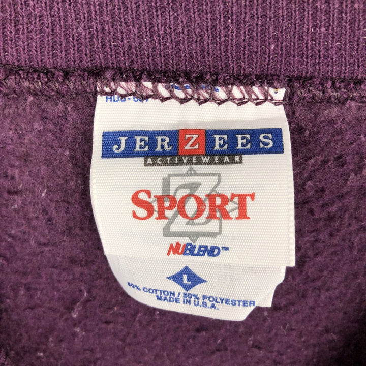 90'S Jerzees Plain Blank Sweatshirt Trainer Made in USA Men's Size L Vintage cotton purple type Vintage Second Hand