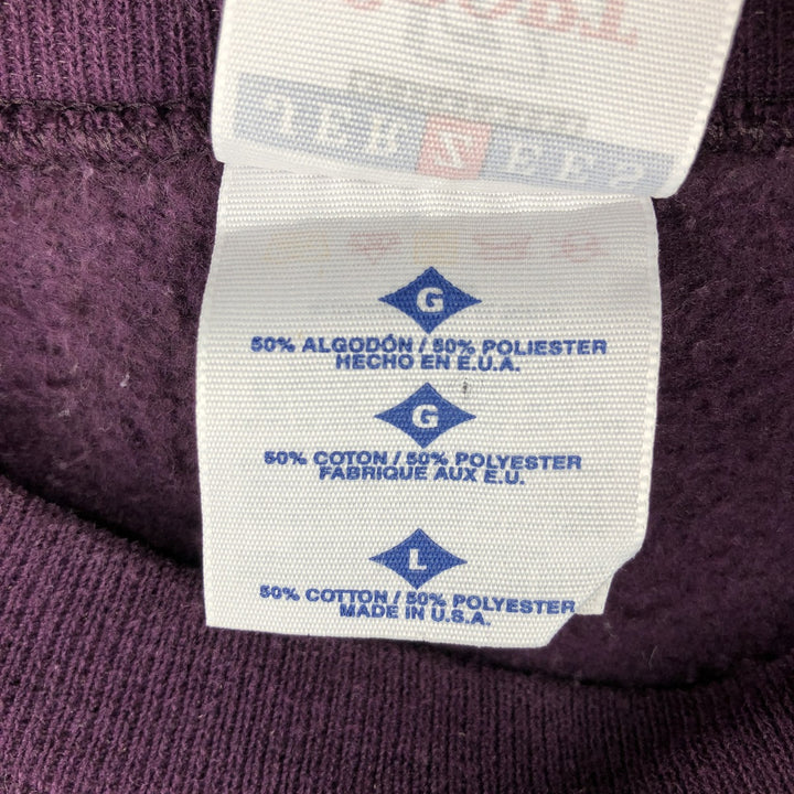 90'S Jerzees Plain Blank Sweatshirt Trainer Made in USA Men's Size L Vintage cotton purple type Vintage Second Hand
