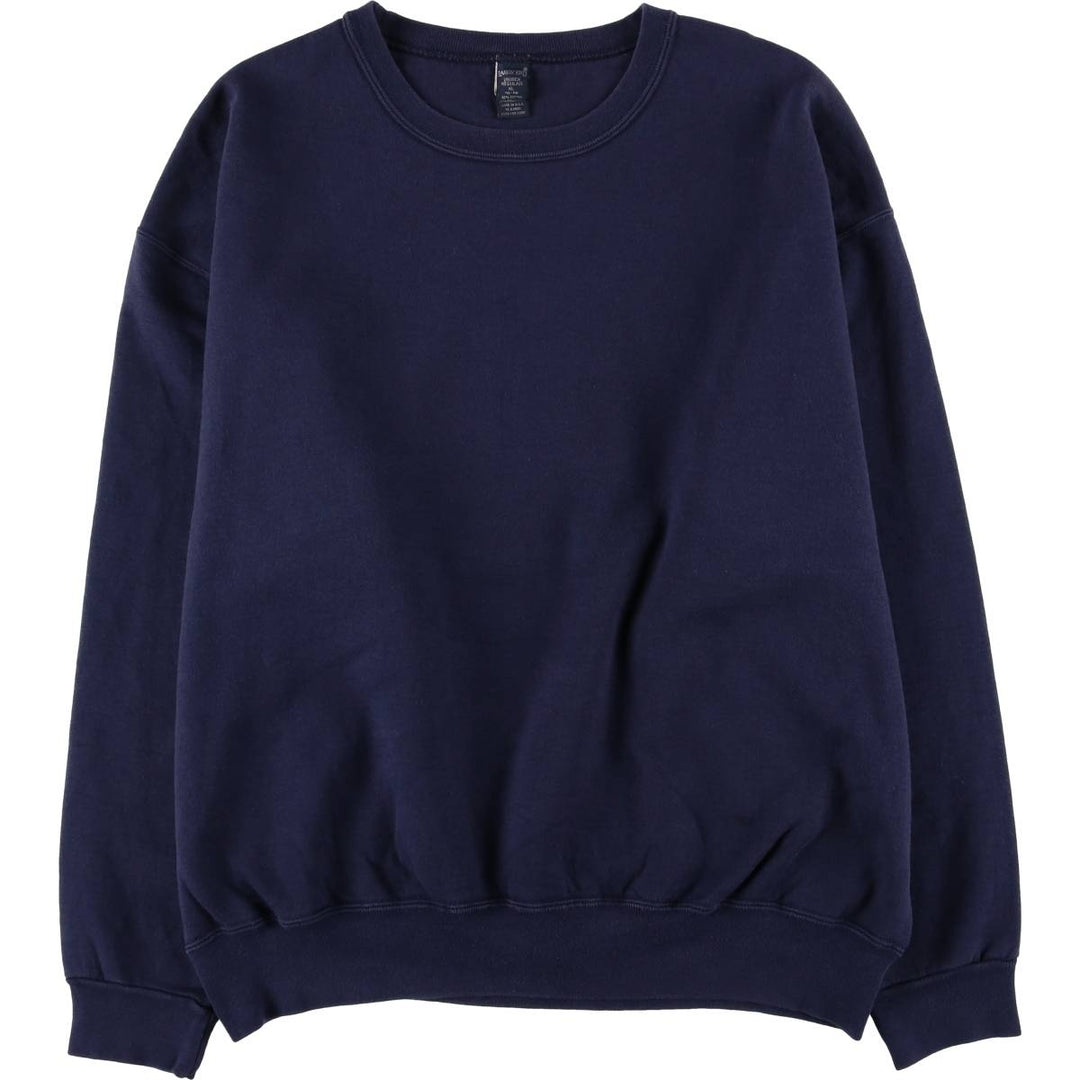 Vintage 90'S Lands' End plain blank sweatshirt, made in the USA, men's size XL cotton navy blue type Vintage Second Hand