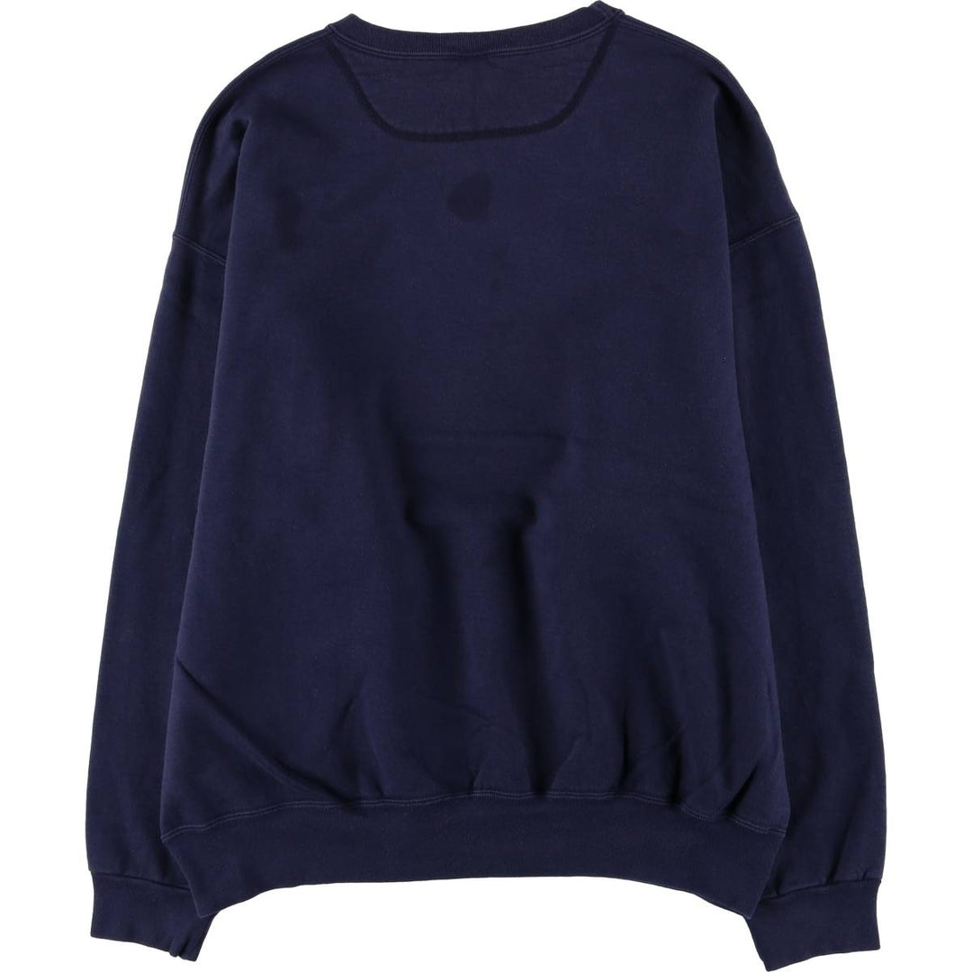 Vintage 90'S Lands' End plain blank sweatshirt, made in the USA, men's size XL cotton navy blue type Vintage Second Hand