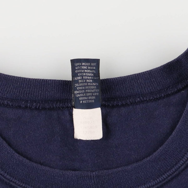 Vintage 90'S Lands' End plain blank sweatshirt, made in the USA, men's size XL cotton navy blue type Vintage Second Hand