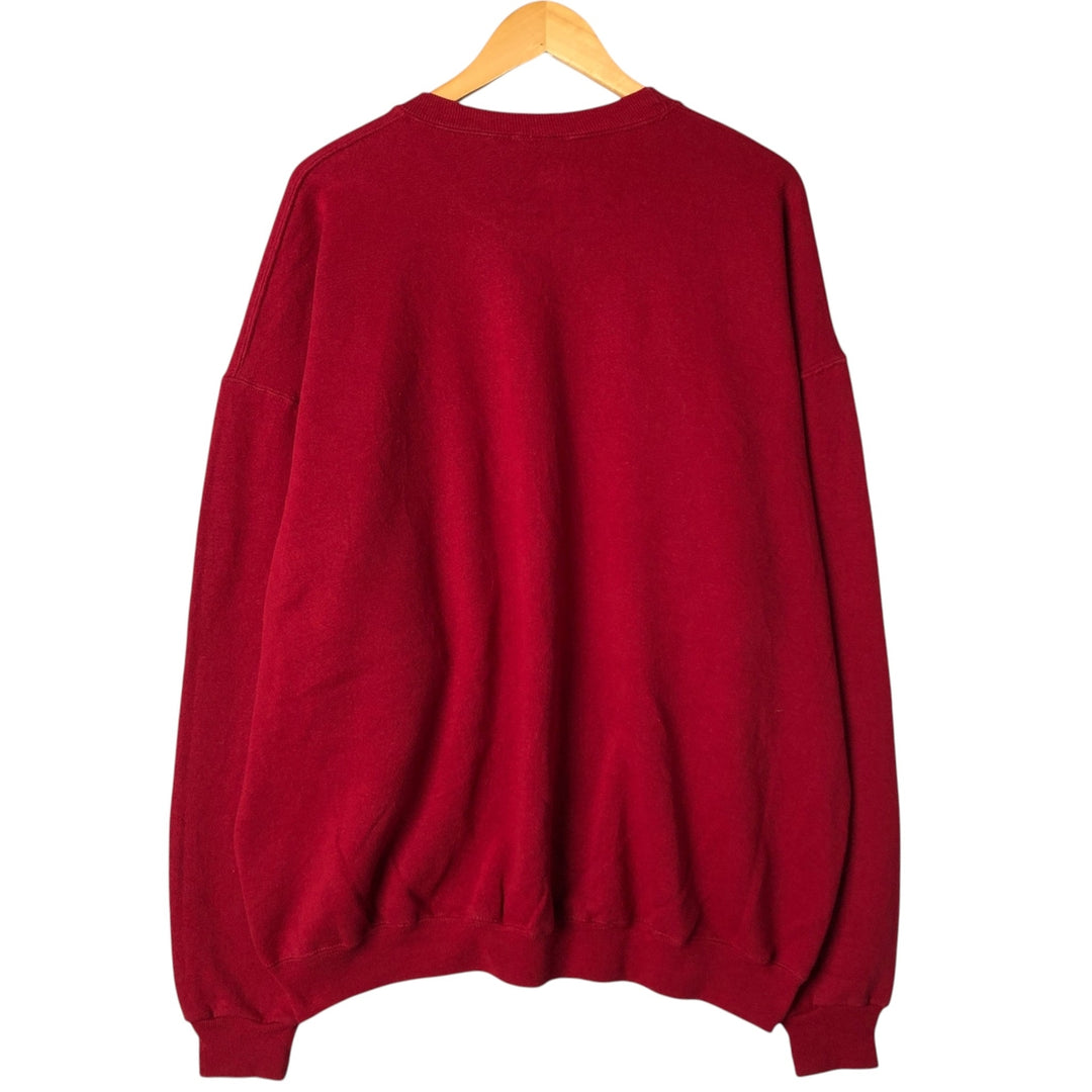 2000'S - Russell plain blank sweatshirt, men's size XXL cotton red type Vintage Second Hand
