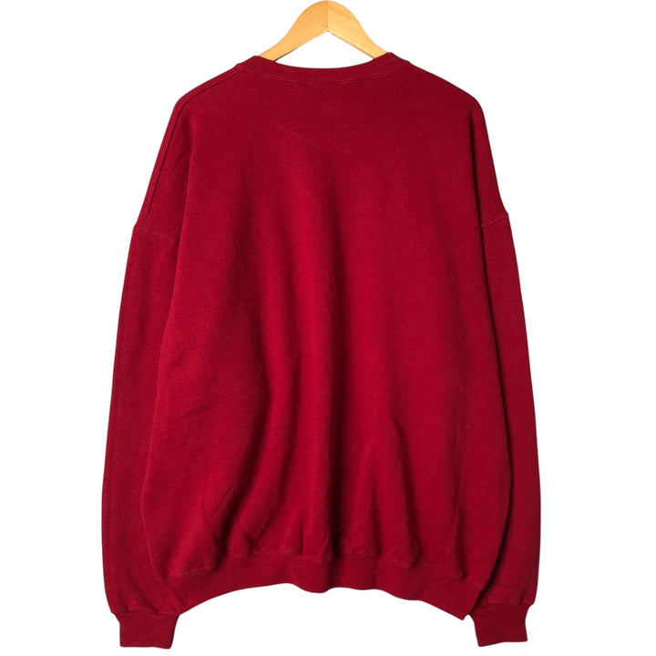 2000'S - Russell plain blank sweatshirt, men's size XXL cotton red type Vintage Second Hand