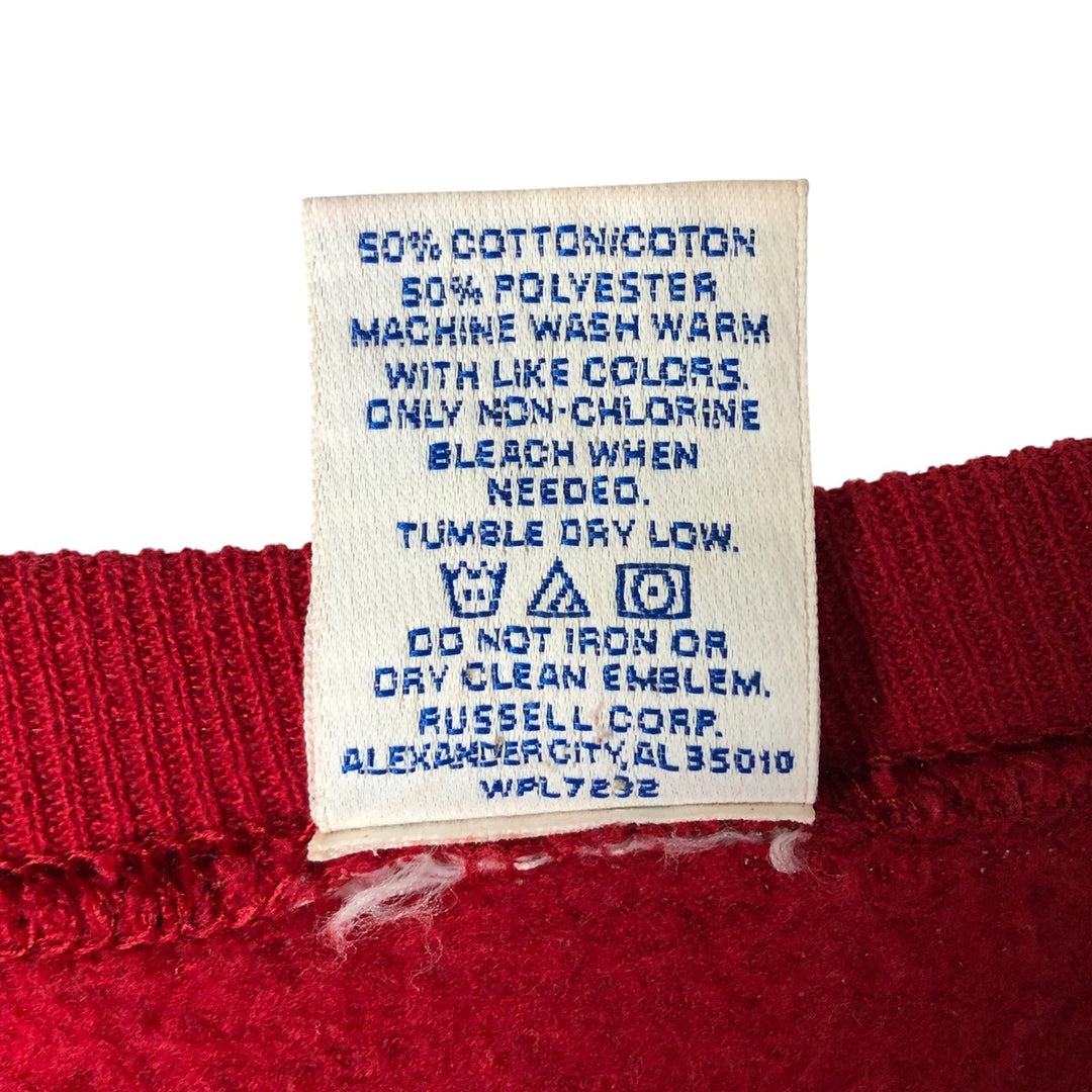 2000'S - Russell plain blank sweatshirt, men's size XXL cotton red type Vintage Second Hand