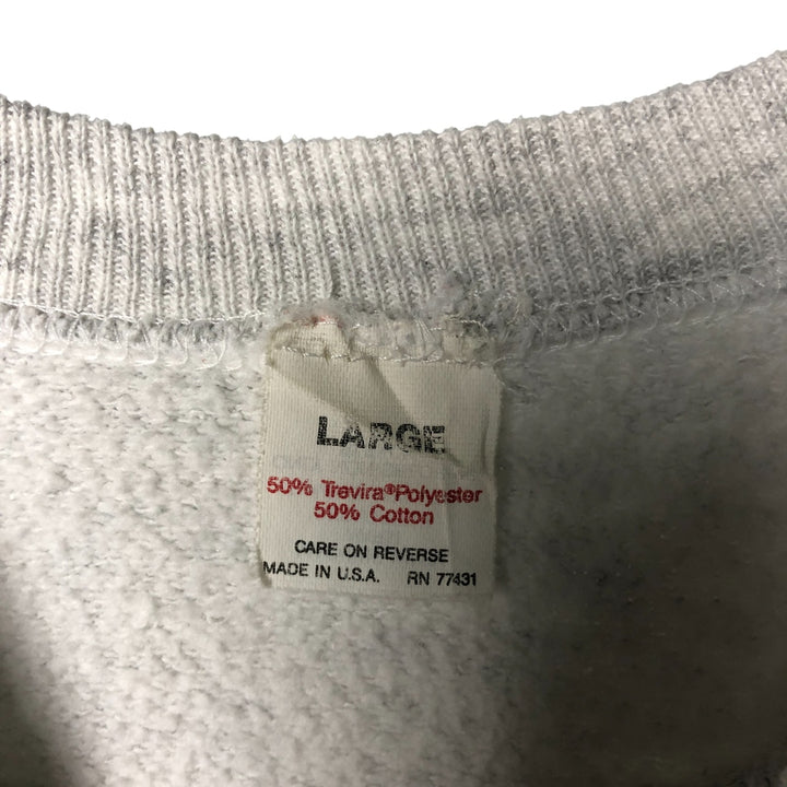 Vintage Jerzees plain blank sweatshirt, made in the USA, men's size L cotton pale white type Vintage Second Hand