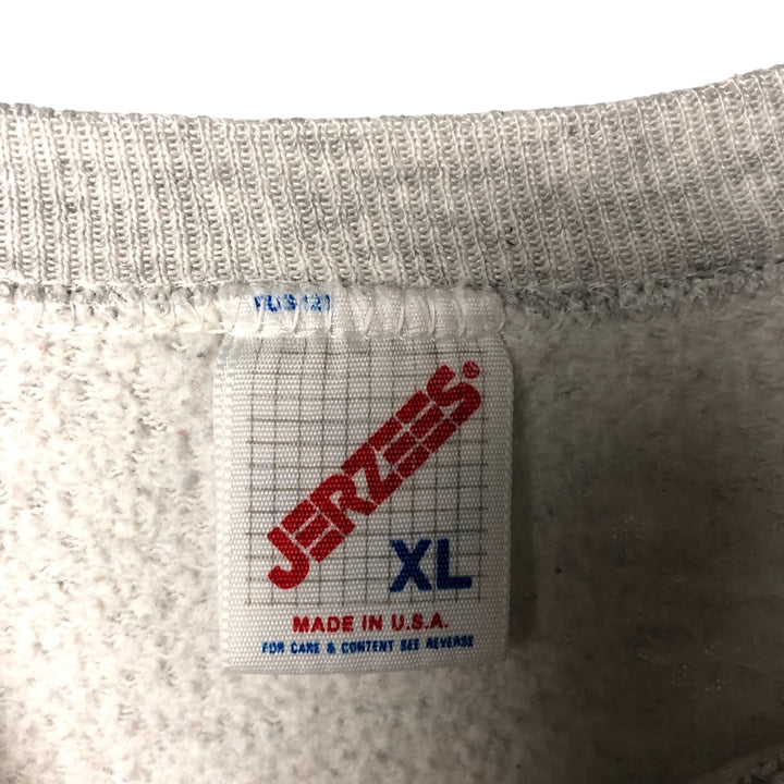 90'S Jerzees Plain Blank Sweatshirt Trainer Made in USA Men's XL Vintage cotton pale white type Vintage Second Hand