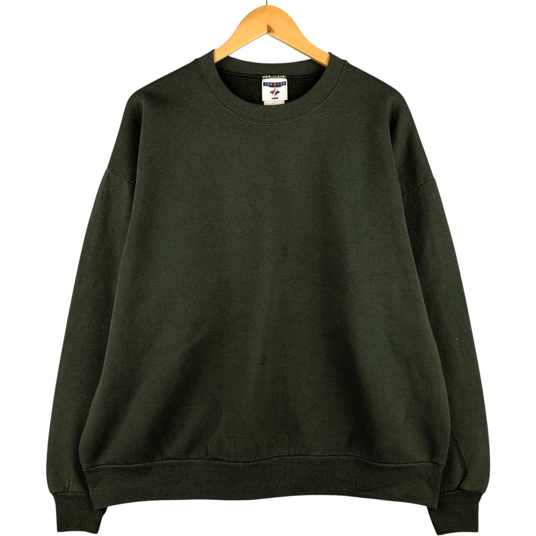 Vintage 90'S Jerzees plain blank sweatshirt, men's size XL unclear Khaki type Vintage Second Hand