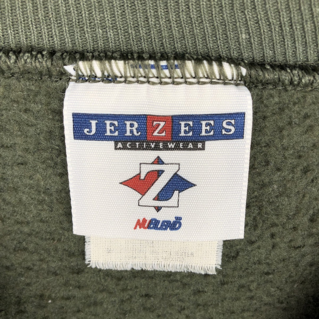 Vintage 90'S Jerzees plain blank sweatshirt, men's size XL unclear Khaki type Vintage Second Hand