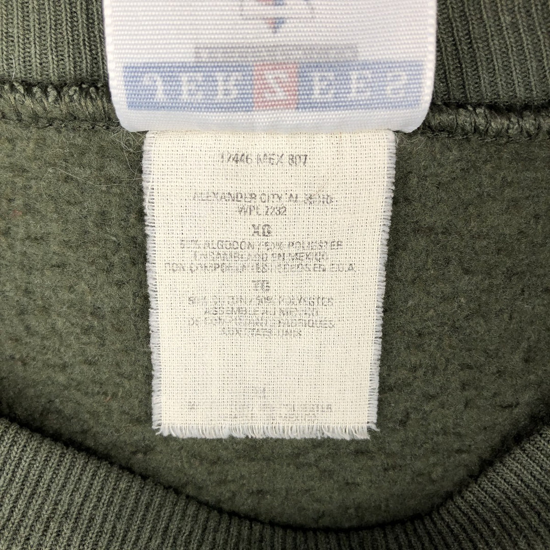 Vintage 90'S Jerzees plain blank sweatshirt, men's size XL unclear Khaki type Vintage Second Hand