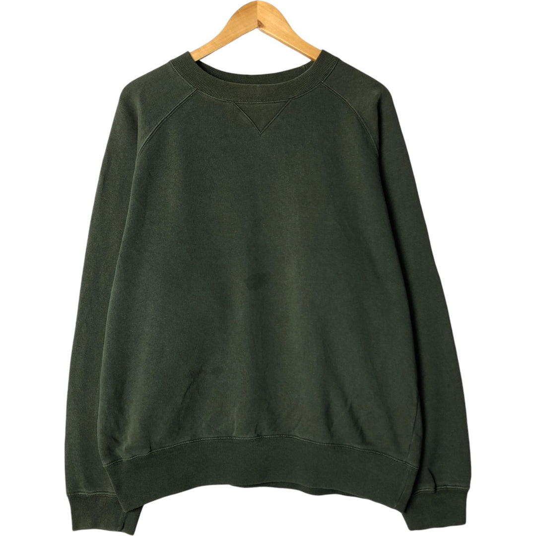 90'S GAP Old Gap Plain Blank Sweatshirt Trainer Men's M Size Vintage cotton Khaki type sage green Vintage Second Hand