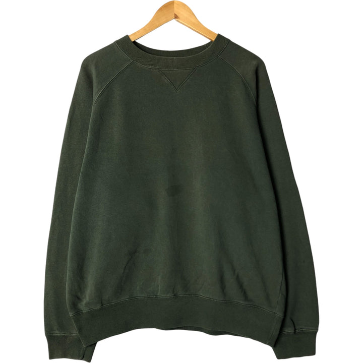 90'S GAP Old Gap Plain Blank Sweatshirt Trainer Men's M Size Vintage cotton Khaki type sage green Vintage Second Hand