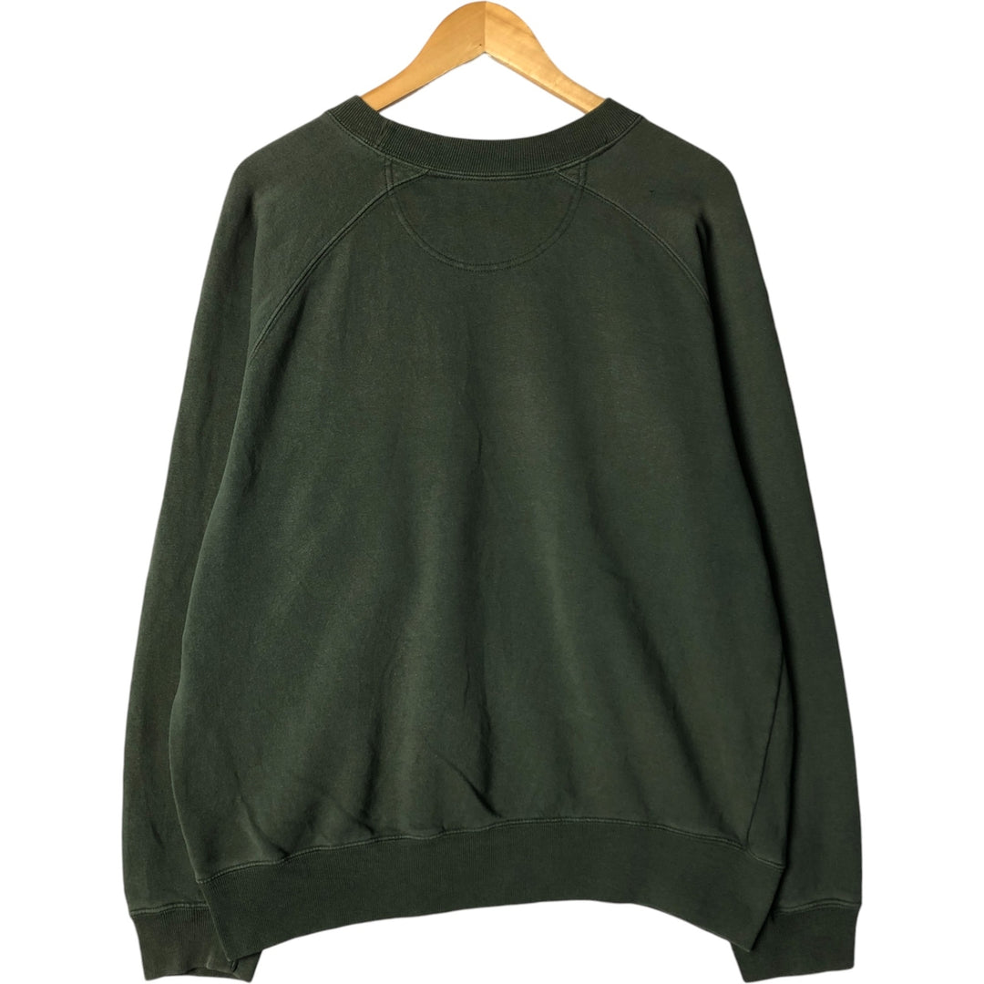 90'S GAP Old Gap Plain Blank Sweatshirt Trainer Men's M Size Vintage cotton Khaki type sage green Vintage Second Hand
