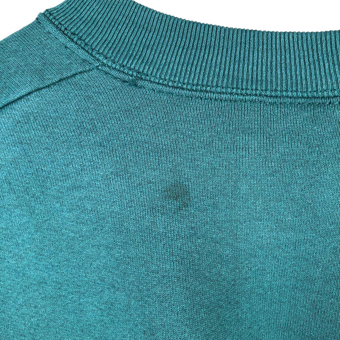 Vintage 90'S MUNSINGWEAR plain blank sweatshirt, made in the USA, men's size XL cotton Green type dark green Vintage Second Hand