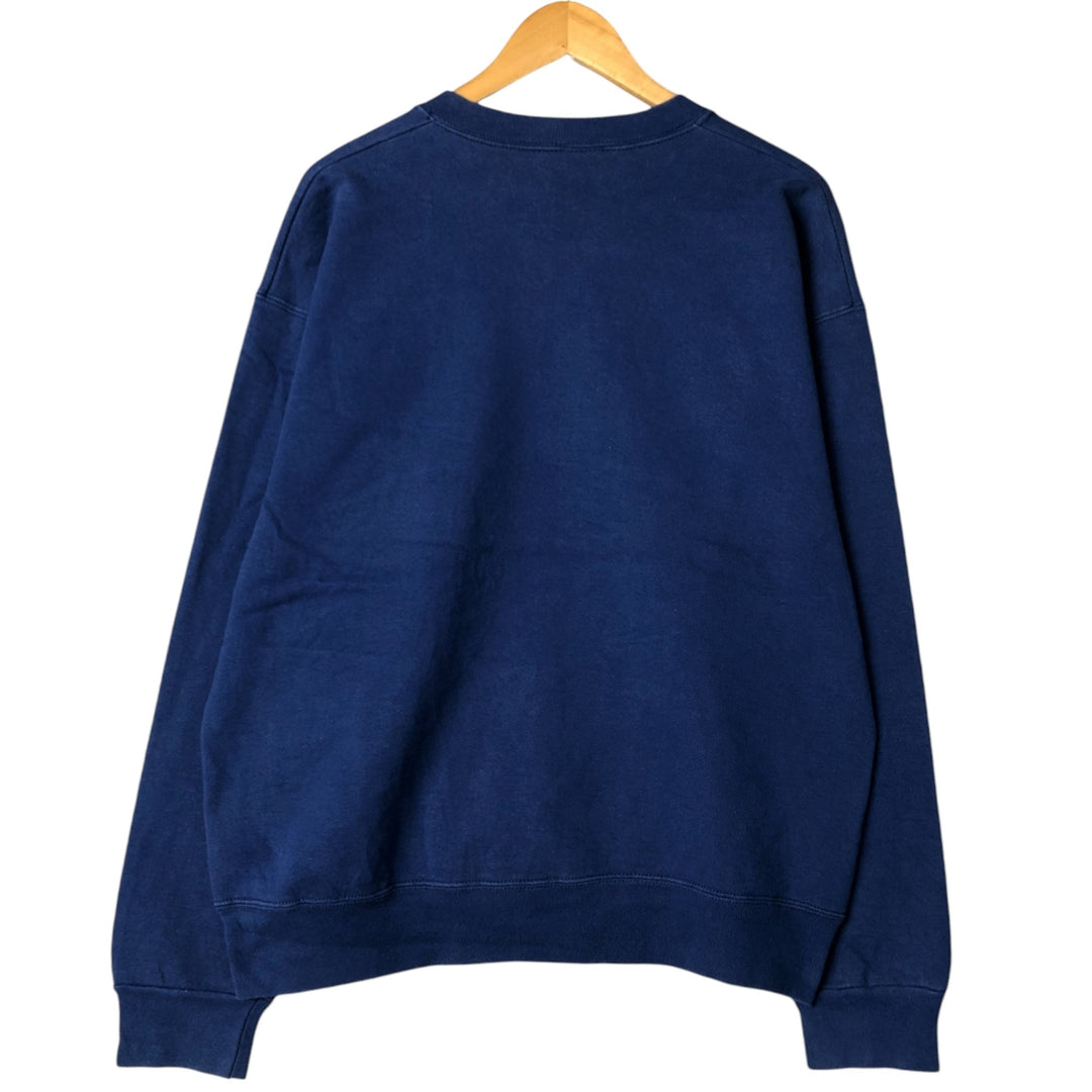 Vintage 90'S MUNSINGWEAR plain blank sweatshirt, made in the USA, men's size L cotton Navy blue Vintage Second Hand