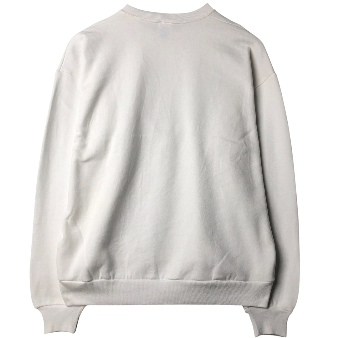 80s-90'S Jerzees Plain Blank Sweatshirt Trainer Made in USA Men's XL Vintage cotton white type Vintage Second Hand