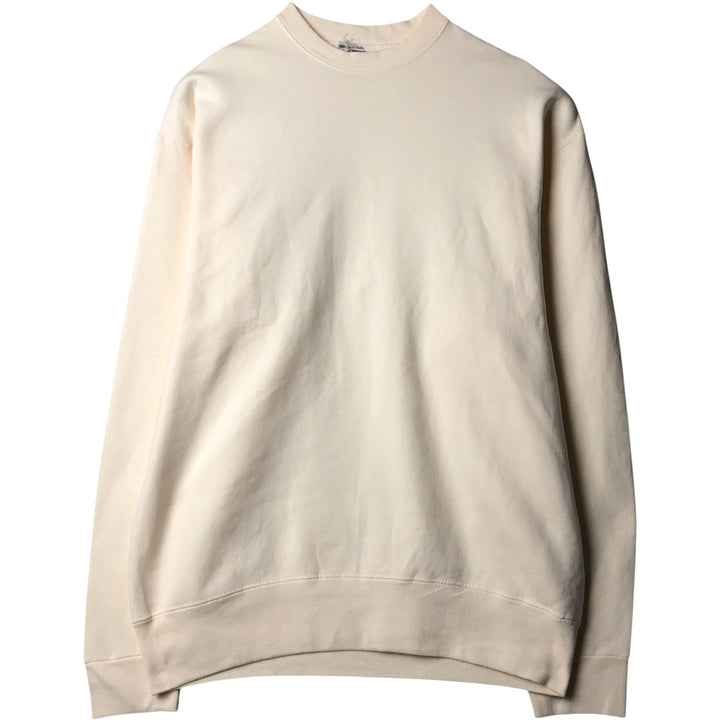 90'S Fruit of the Loom plain blank sweatshirt, made in the USA, men's size XL, long sleeve, vintage cotton ivory Vintage Second Hand