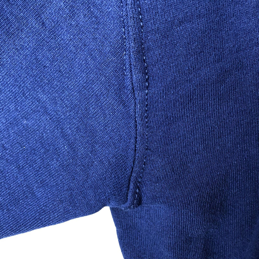 90'S BVD plain blank sweatshirt, sweatshirt, made in USA, men's size L, vintage cotton Navy blue Vintage Second Hand