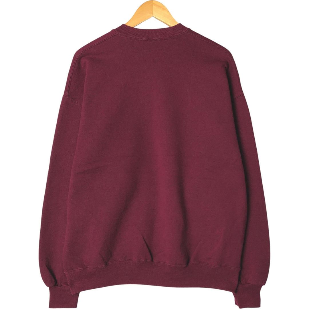 90'S HIS plain blank sweatshirt, sweatshirt, made in USA, men's XL size, vintage cotton Red type red-purple Vintage Second Hand