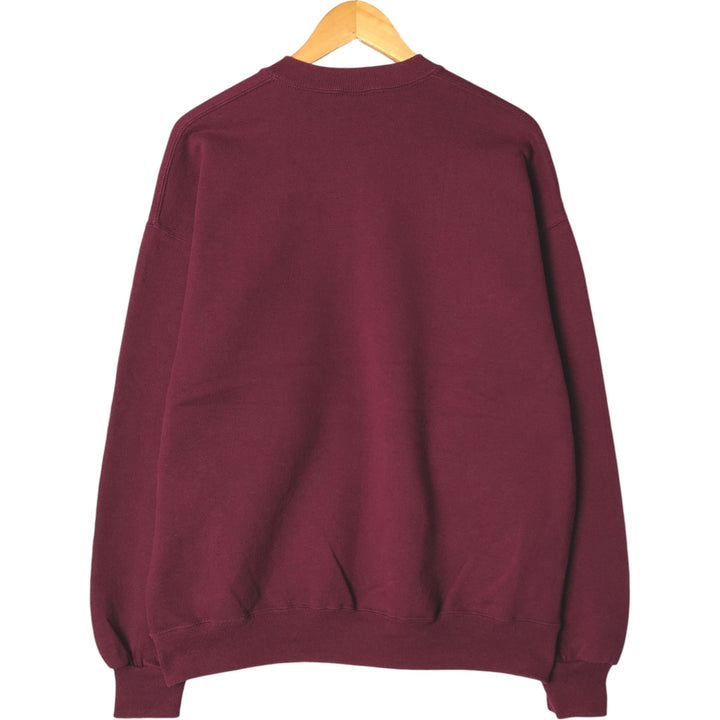 90'S HIS plain blank sweatshirt, sweatshirt, made in USA, men's XL size, vintage cotton Red type red-purple Vintage Second Hand