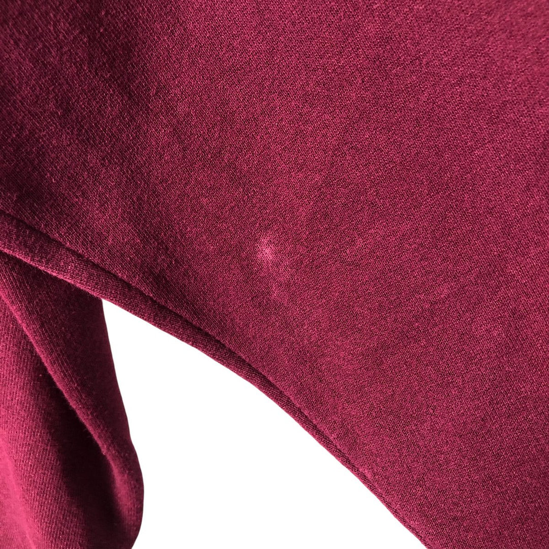 90'S HIS plain blank sweatshirt, sweatshirt, made in USA, men's XL size, vintage cotton Red type red-purple Vintage Second Hand