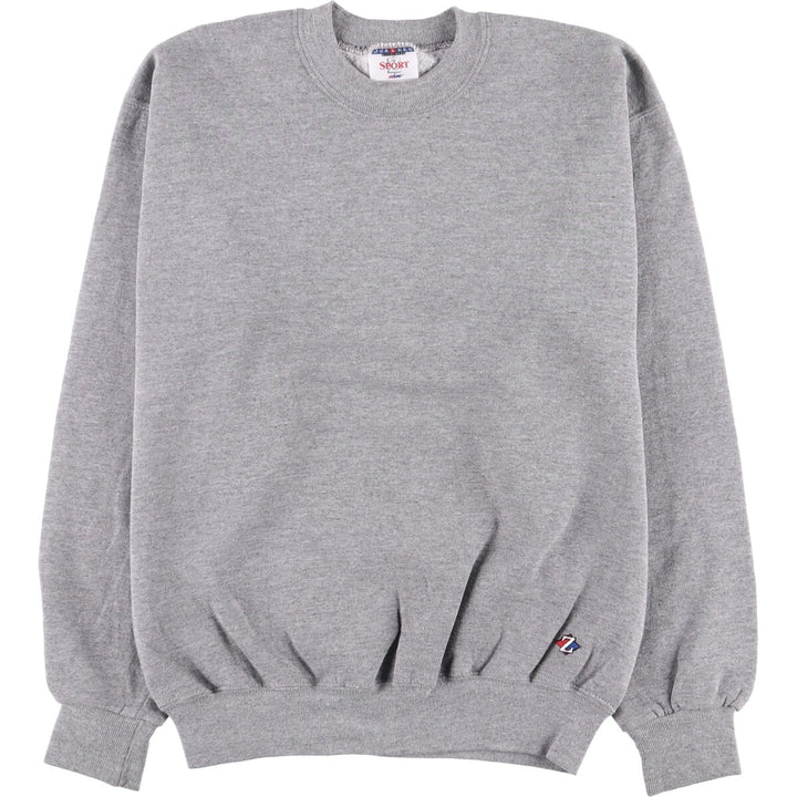 Vintage 90'S Jerzees SPORT Z plain blank sweatshirt, made in the USA, size M, men's cotton gray type Vintage Second Hand