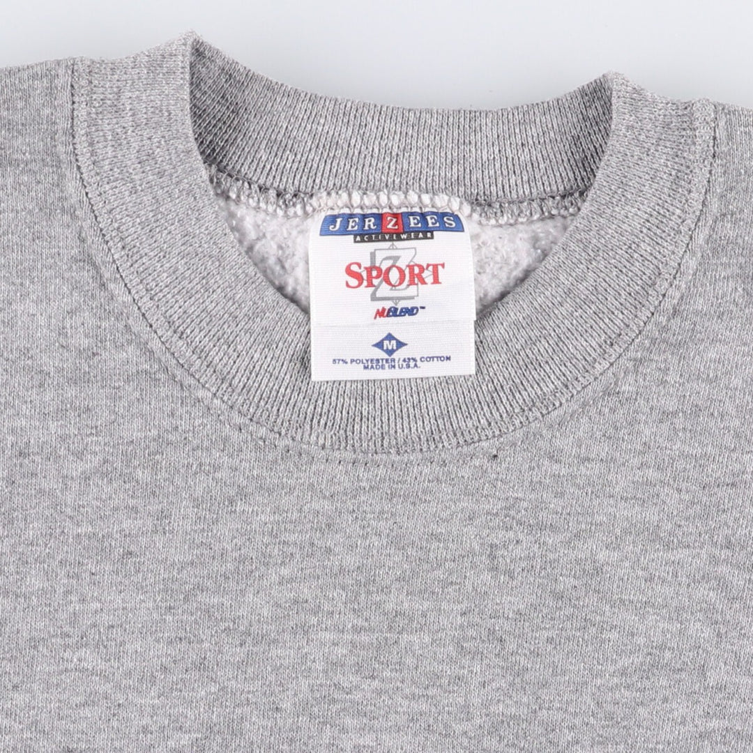 Vintage 90'S Jerzees SPORT Z plain blank sweatshirt, made in the USA, size M, men's cotton gray type Vintage Second Hand
