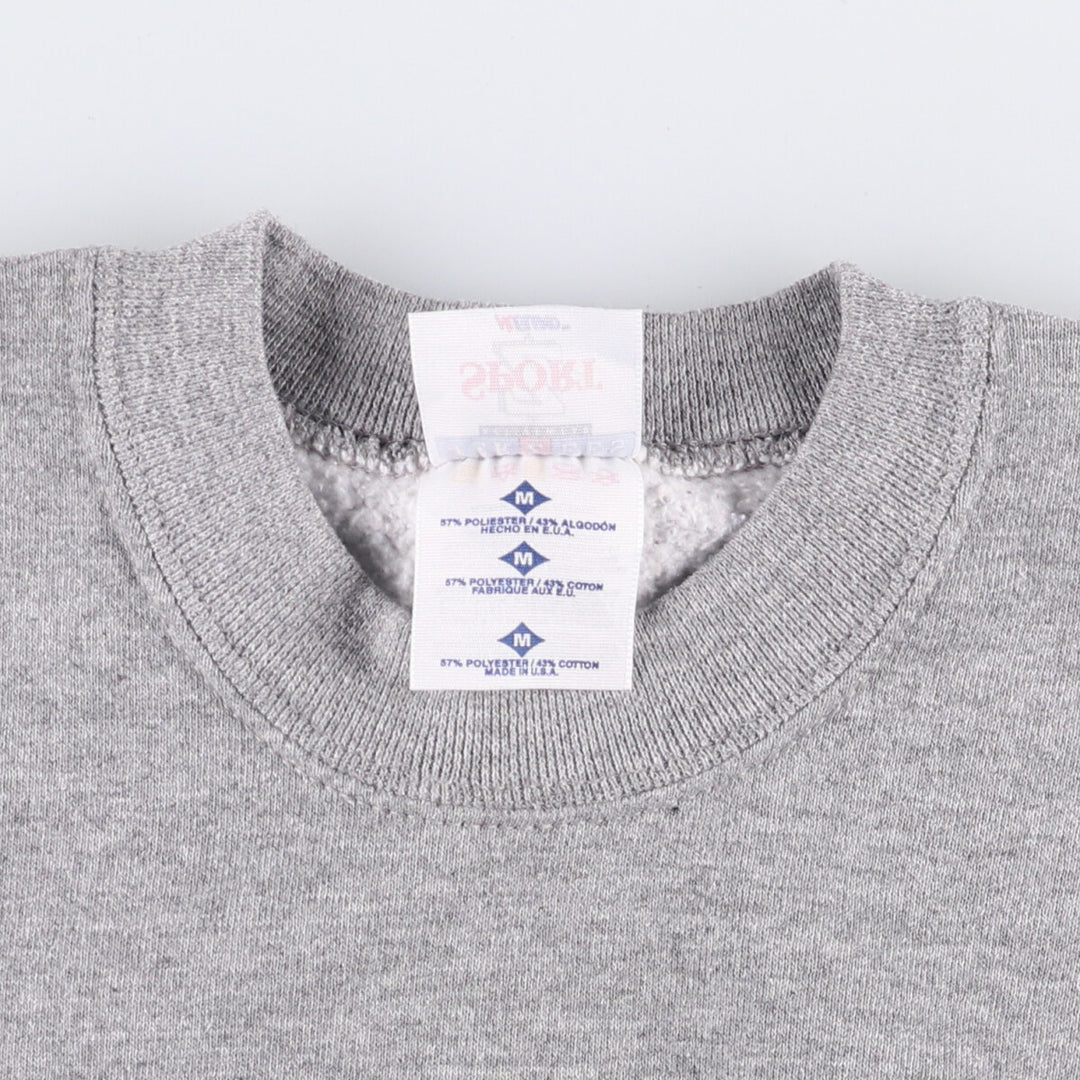 Vintage 90'S Jerzees SPORT Z plain blank sweatshirt, made in the USA, size M, men's cotton gray type Vintage Second Hand