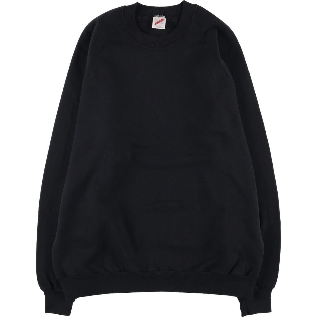 90'S Jerzees Plain Blank Sweatshirt Trainer Made in USA Men's XL Vintage cotton black type Vintage Second Hand
