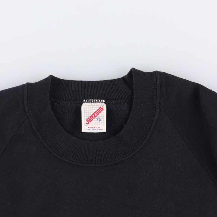 90'S Jerzees Plain Blank Sweatshirt Trainer Made in USA Men's XL Vintage cotton black type Vintage Second Hand